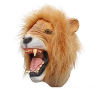 MYDVDHDV Halloween León Cosplay Máscara Loca Animal Ciudad Látex Cosplay Máscara Divertida Escena Accesorios Máscara Horror Headwear para Halloween Carnaval Disfraz Fiesta Accesorios