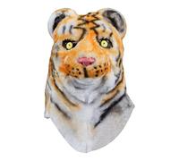 MYDVDHDV -Hworks Movable Mouth Tiger Mask Plush Full Face Mask Halloween Cosplay Prop