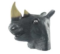 MYDVDHDV -Hworks Rhino Full Face Mask Show Face Cover Cosplay Prop for Halloween Fool's Day
