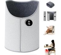 MYDZSWZX Calentador de piernas for Debajo del Escritorio, Calefactor de piernas portátil y Plegable for Oficina, con 8 Niveles de Calor y Temporizador, Calentador eléctrico de pies de 360°.(Gray)