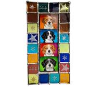 MYDZSWZX Handmade Stained Glass Photobooth Frame, for Photo Strip 2x6 Inch, Hanging Glasses Picture Frames with Chain for Memories (A)(D)