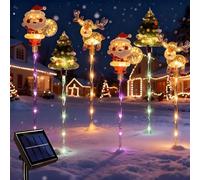 MYDZSWZX Paquete de 6 Luces LED solares móviles for Navidad, Decoraciones navideñas for Exteriores a Prueba Agua, for árboles for Patio, jardín, terraza y Camino(#A,Solar)