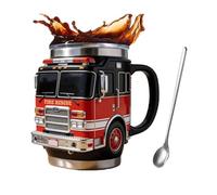 MYDZSWZX Taza de rescate contra incendios: for los más valientes entre nosotros, taza café hecha a mano for camión bomberos, for, exclusiva for amantes(1PC)