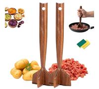 MYDZSWZX Trituradora de Carne molida Madera, picadora, trituradora Natural, Que no Raya for Utensilios Cocina antiadherentes,for Patatas, Res(2pcs)