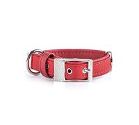 MyFamily Collar Ajustable para Perros En Polipiel Italiana Made In Italy, Acabado Metálico En Bronce Blanco, Cómodo Y Resistente, Hecho A Mano, Colección Bilbao