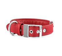 MyFamily Collar Ajustable para Perros En Polipiel Italiana Made In Italy, Acabado Metálico En Bronce Blanco, Cómodo Y Resistente, Hecho A Mano, Colección Bilbao
