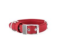 MyFamily Collar Ajustable para Perros En Polipiel Italiana Made In Italy, Acabado Metálico En Bronce Blanco, Cómodo Y Resistente, Hecho A Mano, Colección Bilbao