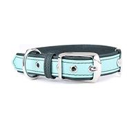 MyFamily Collar De Perro Ajustable De Cuero Genuino Italiano Made In Italy, Acabado Metálico De Bronce Blanco, Cómodo Y Resistente, Hecho A Mano, Colección Firenze