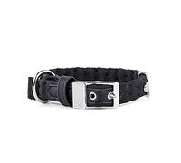 MyFamily Collar De Perro Ajustable En Nylon Made In Italy, Acabado Metálico En Bronce Blanco, Cómodo Y Resistente, Hecho A Mano, Colección Mlano