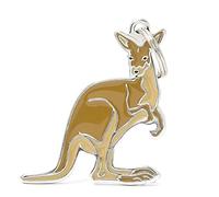 MyFamily - Medalla para perro personalizada en forma de canguro con grabado gratuito, esmaltado a mano de metal, colección Wild