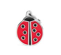 MyFamily - Medalla para perro personalizada fabricada en Italia, placa de perro con grabado gratis, esmaltada a mano de metal, colección Charms, Grande, Metal