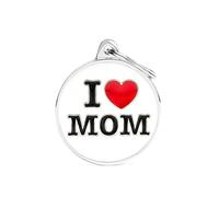 MyFamily - Medalla para perro personalizada fabricada en Italia. Placa de perro con grabado gratis. Esmaltada a mano de metal. Colección Charms, L, Metal