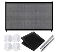 MyfatBOSS Puerta mágica para perros, puerta de seguridad plegable portátil para escaleras, red de aislamiento con más ganchos y postes reforzados, fácil de instalar en cualquier lugar para mascotas,