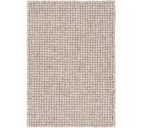 myfelt Alfombra de bolas de fieltro Mono rectangular - 50 x 70 cm, beige