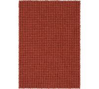 myfelt Alfombra de bolas de fieltro Mono, rectangular - 50 x 70 cm, rojo óxido