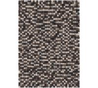 myfelt alfombra de bolas de fieltro multicolor rectangular - 50 x 70 cm, natural oscuro