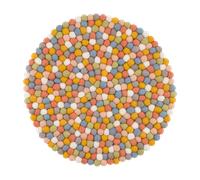 myfelt Funda de asiento redonda con forma de bola de fieltro multicolor - claro