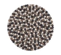 myfelt Funda de asiento redonda con forma de bola de fieltro multicolor - natural oscuro