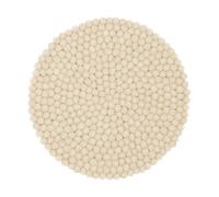 myfelt Funda de asiento redonda New Colors bola de fieltro - beige