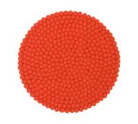 myfelt Funda de asiento redonda New Colors bola de fieltro - naranja