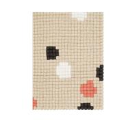 myfelt Terra alfombra de bolas de fieltro rectangular - 50 x 70 cm, beige