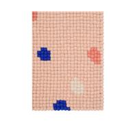 myfelt Terra alfombra de bolas de fieltro rectangular - 50 x 70 cm, rosa
