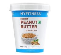 MYFITNESS Peanut Butter Crunchy I LOVE PB Non-GMO, Gluten-free, No Preservative All Natural Ingredient High Protein Peanut Butter Made with American Recipe, 510 gm