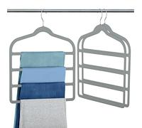 Myfolrena - Percha de terciopelo para pantalones, ahorro de espacio, antideslizante, para pantalones cortos, múltiples perchas de terciopelo, almacenamiento y organización para jeans, bufandas,