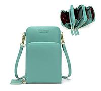myfriday Bolso tipo bandolera para teléfono para mujer Bolso pequeño de hombro Bolso multifuncional para teléfono móvil Cartera ligera Monederos 3 bolsillos principales con ranuras para tarjetas