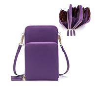 myfriday Bolso tipo bandolera para teléfono para mujer Bolso pequeño de hombro Bolso multifuncional para teléfono móvil Cartera ligera Monederos 3 bolsillos principales con ranuras para tarjetas