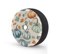 Myfsucce Autumn Harvest Pumpkins - Cubierta de rueda de repuesto con agujero para cámara de respaldo, cubiertas de poliéster a prueba de polvo para coche, camión, remolque, SUV, RV, 14 pulgadas