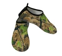 Myfsucce Calzado acuático ligero, de secado rápido, transpirables, para mujer, hombre, playa, surf, piscina, yoga, Estampado de camuflaje de follaje, 41/42 EU