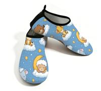Myfsucce Calzado acuático ligero, de secado rápido, transpirables, para mujer, hombre, playa, surf, piscina, yoga, Baby Animal Cloud Moon, 41/42 EU