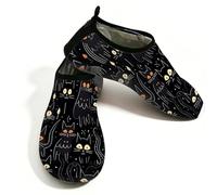 Myfsucce Calzado acuático ligero, de secado rápido, transpirables, para mujer, hombre, playa, surf, piscina, yoga, Funny Cat Doodle, 40/40.5 EU