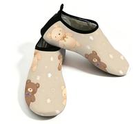Myfsucce Calzado acuático ligero, de secado rápido, transpirables, para mujer, hombre, playa, surf, piscina, yoga, Cartoon Bear Polka Dot, 41/42 EU
