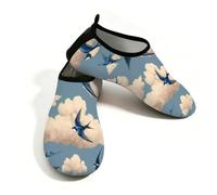Myfsucce Calzado acuático ligero, de secado rápido, transpirables, para mujer, hombre, playa, surf, piscina, yoga, Vintage Swallow Cloud, 37/38 EU