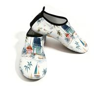 Myfsucce Calzado acuático ligero, de secado rápido, transpirables, para mujer, hombre, playa, surf, piscina, yoga, Beach House Sailboat, 37/38 EU