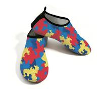 Myfsucce Calzado acuático ligero, de secado rápido, transpirables, para mujer, hombre, playa, surf, piscina, yoga, Patrón de rompecabezas, 41/42 EU