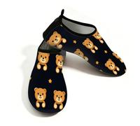 Myfsucce Calzado acuático ligero, de secado rápido, transpirables, para mujer, hombre, playa, surf, piscina, yoga, Cute Bear Star, 41/42 EU