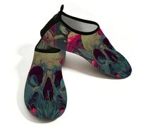 Myfsucce Calzado acuático ligero, de secado rápido, transpirables, para mujer, hombre, playa, surf, piscina, yoga, Calavera creciente de hongos, 37/38 EU