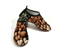 Myfsucce Calzado acuático ligero, de secado rápido, transpirables, para mujer, hombre, playa, surf, piscina, yoga, Hojas de almendra y nueces, 42.5/43 EU