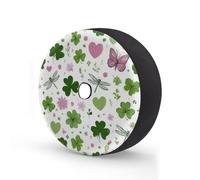 Myfsucce Clover Gragonfly - Funda para rueda de repuesto con agujero para cámara de respaldo, de poliéster, a prueba de polvo, para coche, camión, remolque, SUV, RV, 14 pulgadas