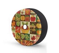 Myfsucce Harvest Autumn - Cubierta de rueda de repuesto con agujero para cámara de respaldo, fundas de poliéster a prueba de polvo para coche, camión, remolque, SUV, RV, 14 pulgadas