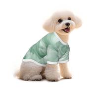 Myfsucce Ropa de perro para perros pequeños, camisas de perro con ondas de mármol verde claro para niños, niñas, cachorros, mascotas, gatos, ajuste de verano de 11 a 16 libras