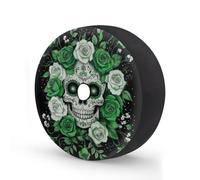 Myfsucce Sugar Skull - Funda para rueda de repuesto con agujero para cámara de respaldo, fundas de poliéster a prueba de polvo para coche, camión, remolque, SUV, RV, 15 pulgadas