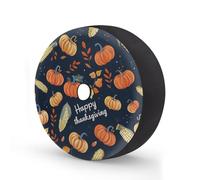 Myfsucce Thanks Giving Pumkins - Cubierta de rueda de repuesto con agujero para cámara de respaldo, cubiertas de poliéster a prueba de polvo para coche, camión, remolque, SUV, RV, 15 pulgadas