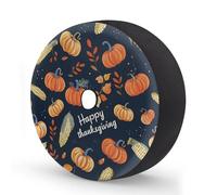 Myfsucce Thanks Giving Pumkins - Cubierta de rueda de repuesto con agujero para cámara de respaldo, cubiertas de poliéster a prueba de polvo para coche, camión, remolque, SUV, RV, 17 pulgadas