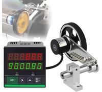 MYFTNP Codificador Rotatorio Digital De Longitud, Rueda Giratoria Y Alarma Sonora, Función De Conteo Positivo, Rango 0-999999, Contador Electrónico De Longitud con Rueda Single Wheel