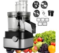 MYFTNP Rallador De Verduras Profesional, Procesador De Alimentos Comercial, con 5 Cuchillas De Rejilla Y 4 Discos De Cuchillas, Dados Extraíbles, para Cebollas, Patatas Y Zanahorias.