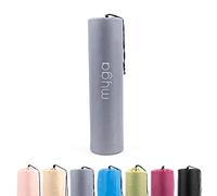 Myga Bolsa compacta para yoga, pilates, fitness y estera de ejercicio con correa ajustable para mujeres y hombres, bolsa de viaje ligera impermeable para gimnasio en casa y estudio, color gris